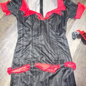 gangster Juniors large dress & garter Halloween costume